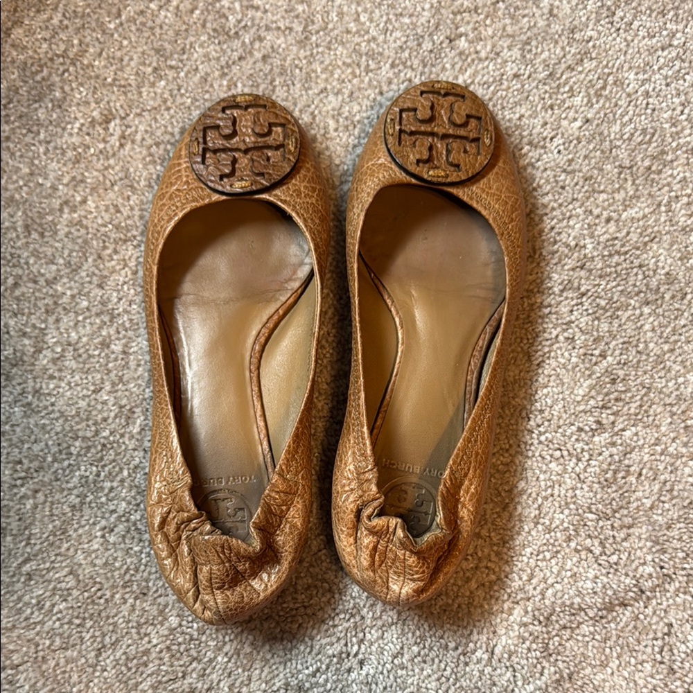 Tory Burch Tan Leather Loafers